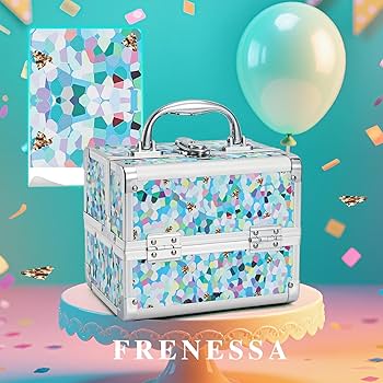 Amazon.com : FRENESSA Makeup Case Train Case Portable Kids Makeup